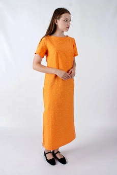 Платье 1217 оранжевый Mita Fashion