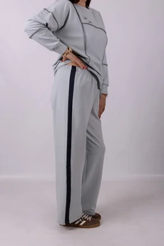 Брюки 1269 серый + черный Mita Fashion