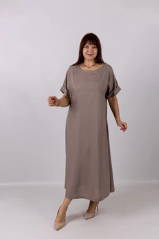 Платье 1271 коричневый Mita Fashion