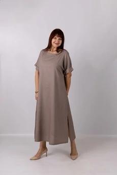 Платье 1271 коричневый Mita Fashion