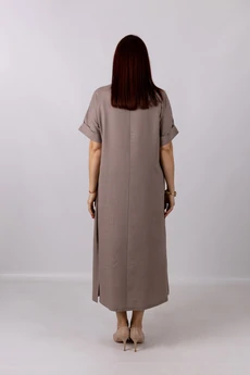 Платье 1271 коричневый Mita Fashion