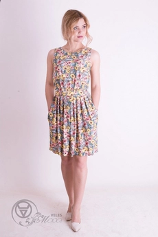 Платье 733 цветы Mita Fashion