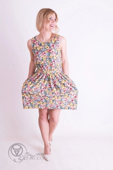 Платье 733 цветы Mita Fashion