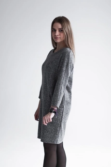 Платье 859 серый Mita Fashion