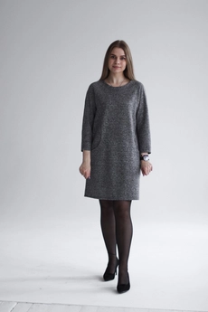 Платье 859 серый Mita Fashion