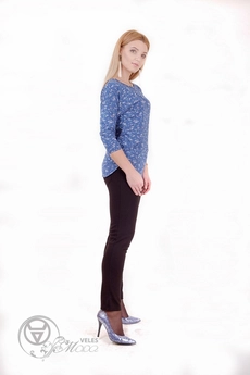 Туника 913 синий+мелкие цветы Mita Fashion