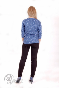Туника 913 синий+мелкие цветы Mita Fashion
