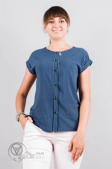 Блузка 921 синий Mita Fashion