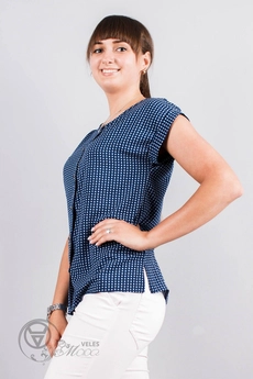 Блузка 921 синий Mita Fashion