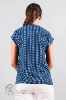Блузка 921 синий Mita Fashion