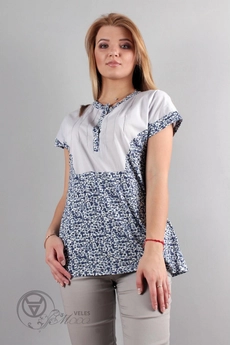 Туника 922 цветы+защипы Mita Fashion
