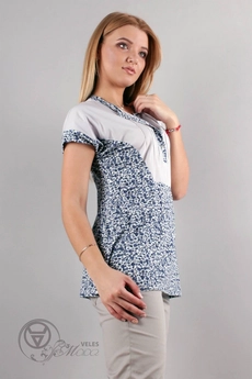 Туника 922 цветы+защипы Mita Fashion
