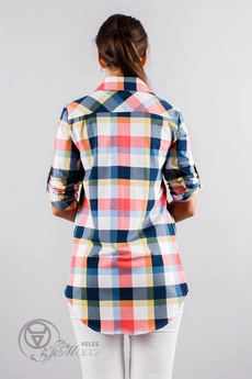 Туника 933 клетка Mita Fashion
