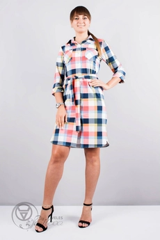 Туника 941 клетка Mita Fashion