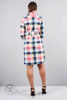 Туника 941 клетка Mita Fashion
