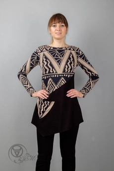 Туника 975 орнамент вверху Mita Fashion