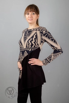 Туника 975 орнамент вверху Mita Fashion