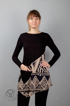 Туника 975 орнамент внизу Mita Fashion