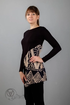 Туника 975 орнамент внизу Mita Fashion
