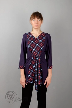 Туника 981 клетка Mita Fashion