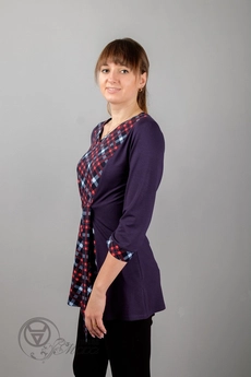 Туника 981 клетка Mita Fashion