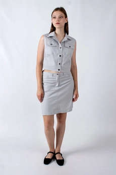 Юбка 987 серый Mita Fashion