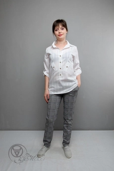 Рубашка 991 белый Mita Fashion