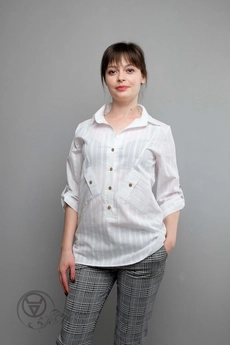 Рубашка 991 белый Mita Fashion