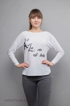 Блузка 913 белый Mita Fashion