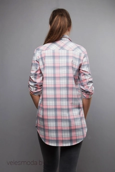 Туника 933 розовый+клетка Mita Fashion