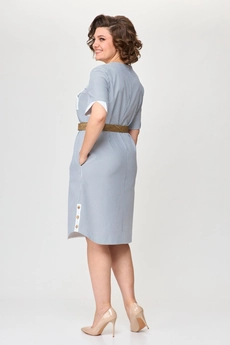 Платье 2393 бело-голубой Moda-Versal
