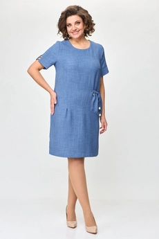 Платье 2469 голубой Moda-Versal