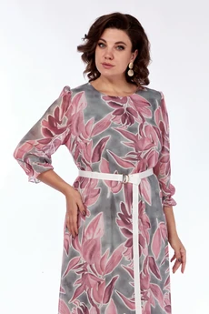 Платье 2483 бирюза-коралл Moda-Versal