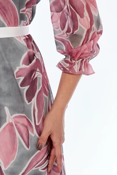 Платье 2483 бирюза-коралл Moda-Versal