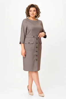 Платье 2559 коричневый Moda-Versal