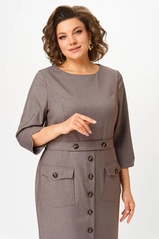 Платье 2559 коричневый Moda-Versal