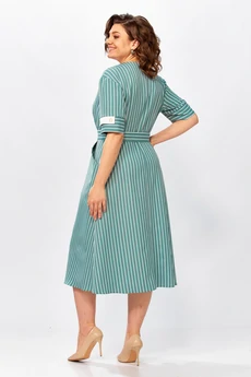 Платье 2642 серо-бирюзовый Moda-Versal