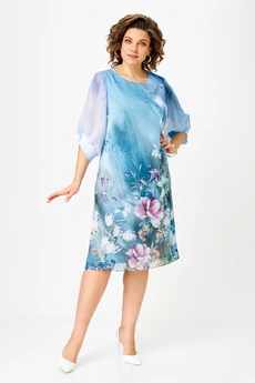 Платье 2646 голубой Moda-Versal