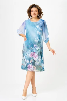 Платье 2646 голубой Moda-Versal
