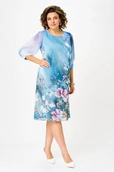 Платье 2646 голубой Moda-Versal