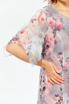 Платье 2681 серо-розовый Moda-Versal