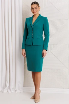 Костюм с юбкой 2224 морская волна Мода-Юрс