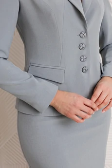 Костюм с юбкой 2224 светло-серый Мода-Юрс