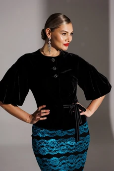 Костюм с юбкой 25-2623 бирюзовый Мода-Юрс