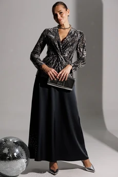 Костюм с юбкой 25-2881 серый Мода-Юрс