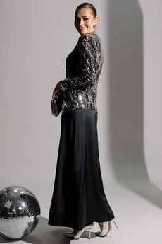 Костюм с юбкой 25-2881 серый Мода-Юрс