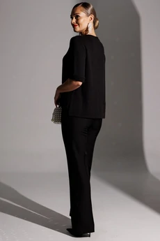 Костюм брючный 25-2883 черный Мода-Юрс