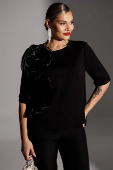 Костюм брючный 25-2883 черный Мода-Юрс