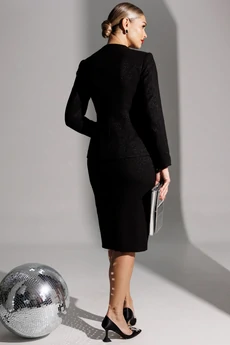 Костюм брючный 25-2888 черный Мода-Юрс