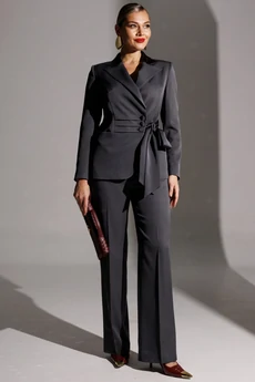 Костюм брючный 25-2938 серый Мода-Юрс